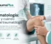 Traumatólogo evaluando la rodilla de un paciente en una consulta de traumatología de TraumaPlus